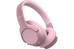 Fresh 'n Rebel Clam Core Bluetooth kopfhörer Over Ear mit ENC-Mikrofon (perfekte Anrufe), Kabellose kopfhörer mit Lautstärkeregler und Tasten für Wiedergabe/Pause, 45h Spielzeit (Rosa)