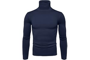 KINKOCCL Mens Turtleneck Pullover Jumpers Roll Neck Polo Turtleneck Twist Ribbed Knitted Sweater Full Long Sleeve Pullover Casual Basic High Roll Neck Turtle Neck Tops