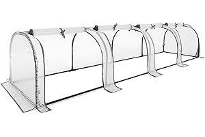 Christow Small Grow Tunnel Cloche Garden Polytunnel Greenhouse With Reinforced Cover (choose 1.3m, 1.95m, or 2.6m long)