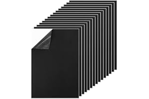 KAEMPE 15 pezzi gomma spugna autoadesiva 1mm, E VA Fogli di gomma spugna, gomma spugna nera isolamento acustico feltro autoadesivo 1mm per mobili, scatole di gioielli, artigianato (21cm*30cm)