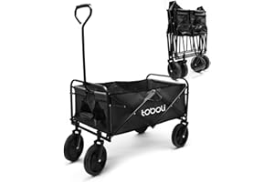 ‎TOBOLI Toboli Składany wózek transportowy z uchwytem do 100 kg, kompaktowa przyczepka kempingowa i towarowa, solidny wózek plażowy, turystyczny i ogrodowy