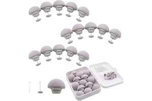 ANYUANKW 16 Stück Quiltbefestigungsclip,Bettbezugclips,runder Pilzbefestigungsclip mit Knopf,Bettdecken Befestigungshalter für Schlafzimmer,Bettbezug Pins (Grau)