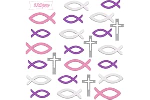 ENAIAH 120 Stück Holz Fisch Deko, Fische Streudeko Holzfische Deko Taufe Deko Tischdeko Taufe Konfirmation Deko Tischdeko Verzierung, Für Taufe, Kommunion, Konfirmation (Rosa)