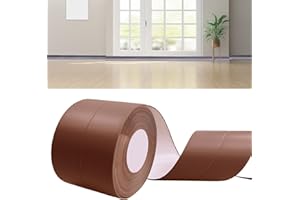 DIKARIYA Plinthe Souple Autoadhésive, Plinthe PVC Plinthe Adhesive Cuisine, Plinthe PVC Souple Convient pour Cuisine et Salle de Bain, Flexible Ruban Autocollante d'étanchéité, 30mmx30mmx12m,Braun