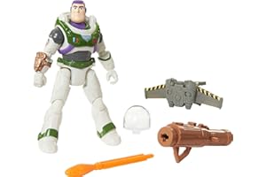 BUZZ LIGHTYEAR Disney Pixar Buzz Astral Gotowy do misji Figurka (12,5 cm) z plecakiem odrzutowym, blasterem, 10 punktami zgięcia i autentycznymi detalami, prezent dla dzieci od 4 roku życia, HHJ86