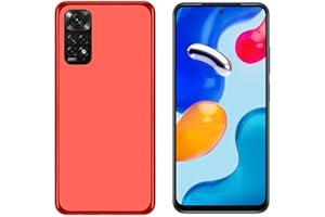 Todobarato24h Funda Compatible con Xiaomi Redmi Note 11-11S Roja TPU Lisa Silicona Gel