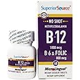 Superior Source - No Shot B12 Methylcobalamin 1000 Mcg with B6 & Folic Acid 800