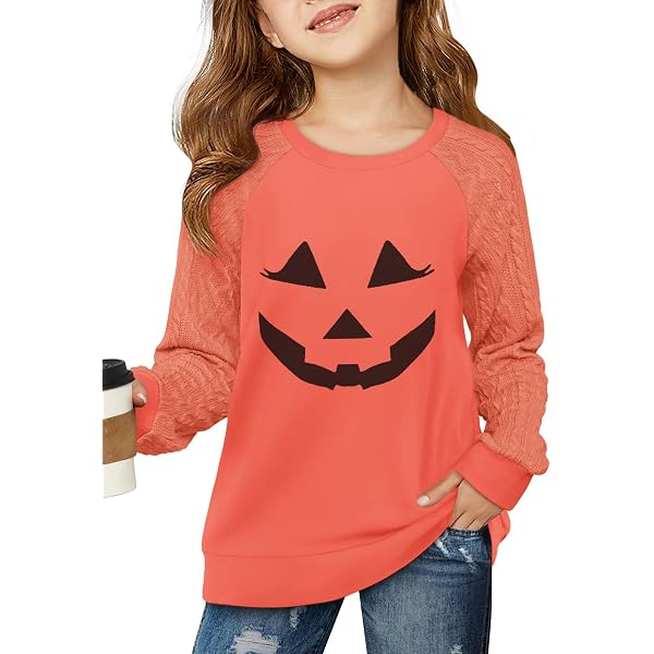 Blibean Girls' Cable Knit Sweatshirt - Long Sleeve Crewneck Fall Tween Top Size 6-15 - View #11