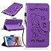 Produktbild Nancen Samsung Galaxy S6 / G9200 (5,1 Zoll) Hülle, [Bär - Don't Touch My Phone] Serie Weich Leder Handyhülle Tasche Wallet Flip Case Book Cover Etui, Niedlich Bär Muster Design Ledertasche Lederhülle Schutzhülle mit Standfunktion Brieftasche und Kartenfächer