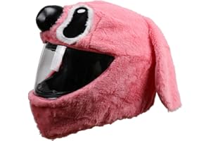 YUUFCY Motorradhelm Cover,Motorradhelm Abdeckung Plüsch,Cartoon Plush Motorcycle Helmet Cover,Motorradhelm Überzug Lustigmotorradhelm Überzug Plüsch,Für Männer, Frauen(Ohne Helm)