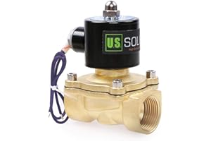 U.S. Solid 12V DC 1" G Electrique Électrovanne Laiton Normalement fermé "NC" Solenoid Valve entraînement direct Air Eau Huile