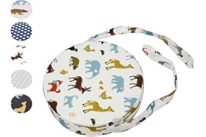 Coussin Rehausseur Chaise Enfant Portable Réhausseur Coussin De Siège, Fansu Enfants Eponge Confortable Coussins avec Longue Sangle pour Siège Chaises Hautes Chaises de Jardin (32x8cm,Blanc)