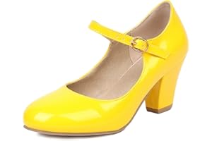 Lizoleor Bloc Mary Jane Fête Femmes Bride Cheville Bridal Chaussures