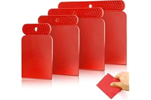 Cozevdnt 4 Stück Kunststoffspachtel, Kunstoff Spachtel Set, Glättespachtel Set, Flexibel Und Säurefest, Besonders Präzise 45°-Kante - 50MM 80MM 100MM 120MM