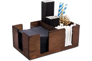 BAR@DRINKSTUFF Contenitore da bar in legno – bar Aide cocktail di e portatovaglioli e bar Tidy