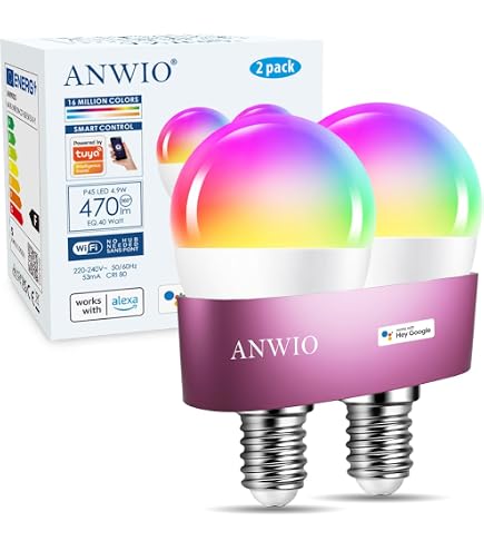 ANTELA Ampoule Connectée Wifi E27 LED Multicouleurs RGB + CCT 2700K
