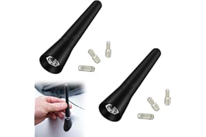 BBBORVOX 2 Sets Universal Car Aerial Antenna Car Aerial Replacement Roof Car Radio Aerial Black Antenna Screw in Type Car Antenna Roof Car Radio Aerial Universal Car Antenna Replacement