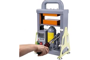 Victool Rosin Presse 5 tonnellate, 600 W, pressa a caldo idraulica, macchina di estrazione a doppio lato per colofonia, fiori secchi, estratti di piante da fiore, controller di precisione