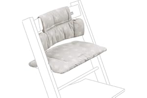 STOKKE Tripp Trapp Classic Cushion, Star Silver - Pair with Tripp Trapp Chair & High Chair for Support and Comfort - Machine Washable