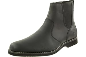 Timberland Uomo Stivaletti Chelsea In Pelle Woodhull, Black Full Grain