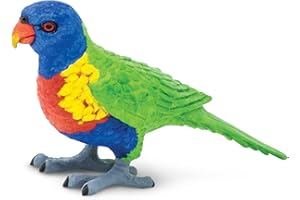 SAFARI LTD. Lorikeet Figurine | Figura realista de pájaro de 2.5" | Juguetes para Niños | No tóxicas y Libres de BPA | Apto para Niños de 3+ | Safari Ltd