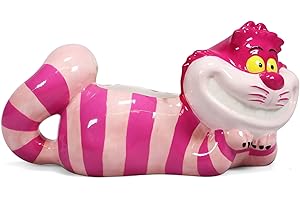 Half Moon Bay HMB Macetero Mesa Disney Alicia en el país de Las Maravillas, Gato Cheshire - Macetero cerámica - Macetero Original - Decoración hogar Disney - Jarrón Pared - Licencia Oficial