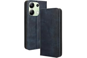 WBWONE Funda para Xiaomi Redmi Note 13 4G Funda Libro, Flip Carcasa Magnética con Soporte y Cartera para Tarjetas, Premium PU/TPU Cuero Case Cover Billetera. Azul