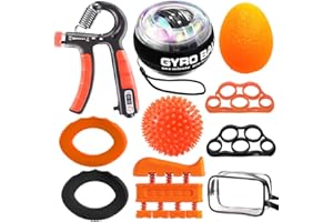 EASJOY Rinforzante per Le Mani, avambracci Attrezzi, Hand Gripper Pinza Mano rinforzatore per Polso, Molla avambraccio, Palla da Polso e barella per Dita per Uomini e Donne, Recupero lesioni