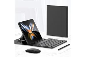 LILITOK Galaxy Z Fold 4 / Z Fold 3 Wireless Tastiere e Mouse Set con S Pen, Compatibile con Samsung Galaxy Z Fold 4 5G Bluetooth Keyboard + Mouse + Stylus (Nero)