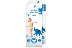 By Amazon - 112 Ultra Dry Nappies - Size 7 (17kg+) (Previously a Mama Bear brand, same product)