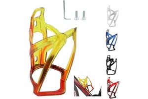 Garegce Bike Water Bottle Cage, 1PCS Mountain Bicycle Water Bottle Holder with Screws，Universal Durable Non-Slip Cycling Drink Bottles Holder for Road Bike Kids Bikes Accessories-Yellow Orange