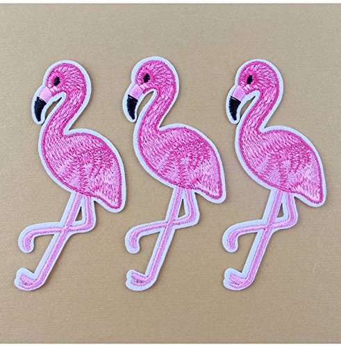Yalulu 20 Stück Flamingos Patches Aufnäher Aufbügler Applikation zum aufbügeln Set Tattoo Patches Bügelbild Sticker Aufnäher Aufbügler Patch - 5