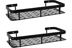 SKY-TOUCH Shower Caddy Shelf,Shower Shelf,Bathroom Shower Organizer Shelves,Rustproof Waterproof & Easy Mount,No Drilling - Self Adhesive for Bathroom Storage,30 * 13 * 4cm,Max 30lbs,2 pack