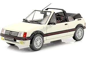 Solido 421189100 Peugeot 205 Cabrio CTI MK1, Bj. 1989, Modellauto, Maßstab 1:18, weiß, S1806202