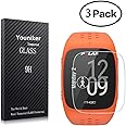 Youniker 3 Pack for Polar M430 Screen Protector Tempered Glass for Polar M400 GPS Running Watch Screen Protector Foils Glass 9H 0.3MM Anti-Scratch Anti-Fingerprint Bubble Free