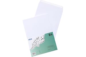 Bantex Briefumschläge DIN B4 (35,3 x 25 cm) / Umschläge mit Abziehstreifen, 25 Stück in Folienpackung (Weiß)