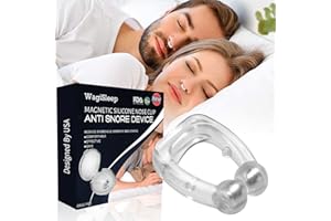 WAGISLEEP Pince à Nez Anti Ronflement 4PCS, Snore Stopper Clip Magnétique Silicone, Nez Dilatateur Nasal Dispositif, Appareil pour l'Apnée du Sommeil pour Appareil Apnée du Sommeil Améliore Respiratio