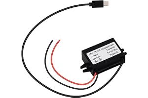 BTFO 12V/24V till 5V 5A 25W DC-DC Step-Down Omvandlare, Type-C Gränssnitt | IP68 Vattentät PP Plast 25W Buck Modul Nätadapter Flerkydd för Andra Elektroniska Enheter som Kräver 5V