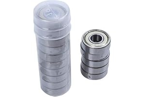 608ZZ Ball Bearing 8x22x7 mm | Pre-Lubricated Deep Groove (Pack of 4) | Pre-lubricated 608ZZ 8x22x7mm bearings with metal shields. Delivers low noise, smooth rotation for 3D printers and skates