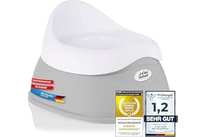 all Kids United® Kinder-Töpfchen; Baby Übungstöpfchen; Toiletten-Trainer zum Üben - Kindertopf WC-Kinderaufsatz (Grau)