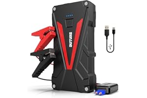 BuTure Avviatore Batteria Auto, 2000A 13800mAh Portatile Avviatore Emergenza per Auto/Moto (Motori Fino a 7.0L Benzina/5.5L) Con Torcia LED, Porta USB a Ricarica Rapida Per Smartphone, Black