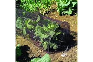 Garden Mile 3m Black Micromesh Grow Tunnel Polytunnel Cloches for Growing Vegetables Poly Tunnels for Gardens Allotment Equipment Garden Cloches and Tunnels Gardening Equipment Allotment Accessories