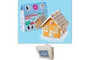 SHANZA DEPARTMENTAL'S Gingerbread House Kit for Christmas - Large 616g | Includes Pre-Baked Gingerbread, Icing, Candy, Mini Marshmallows, and More | Easy DIY Holiday Activity for Kids & Adults | No Baking Required | Perfec