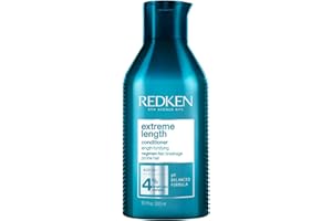 REDKEN - Après-Shampoing Fortifiant - Nettoie En Douceur & Réduit La Casse - Vegan & Sans Silicone - Biotine & Huile de Ricin - Cheveux Longs & Abîmés - Extreme Length - 300 ml