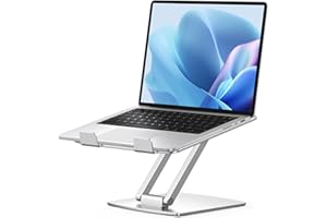 CIRYCASE Soporte Portatil Mesa, Ajustable Elevador Portatil, Aluminio de Ergonómico Laptop Stand para Buena Postura, Refrigeración, Ventilado & Plegable, Compatible conTodos Los Portátiles 10-16"