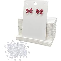 200 Carte Espositive Per Orecchini In Carta Kraft - Con Sacchetti Sigillanti E Dorsi | Verde E Rosa - Foto 4