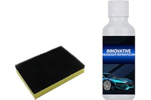 SINYE Potente lucidante per Riparazione fari Advance, 20ml Innovativo Smalto per rinnovo fari, Kit di Rivestimento per restauro fari Auto (Riparazione Polish + Sponge)