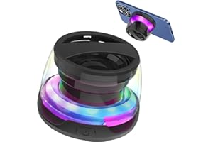 mumisuto Altoparlante Bluetooth Magnetico, Cassa Bluetooth Portatile con Suono Surround 3D e Luce RGB, Speaker Bluetooth Impermeabile IPX5, con Funzione di Supporto Telefono, Accoppiamento TWS