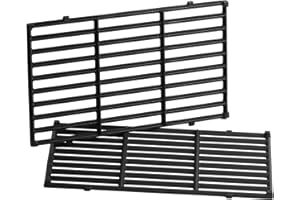FIRXZYMZ 7637 44,5x26cm Grillrost für Weber Spirit 200 Serie, Spirit E-210, E-220, S-210, S-220 (mit vorderen Bedienknöpfen), Ersatzteile Gusseisen Grillplatten für Weber Spirit 200 Series Gasgrills
