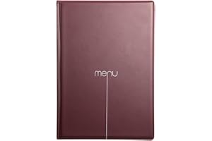 DAG STYLE Linea Risto Portamenu, PVC, Bordeaux, 21 x 14,8 cm